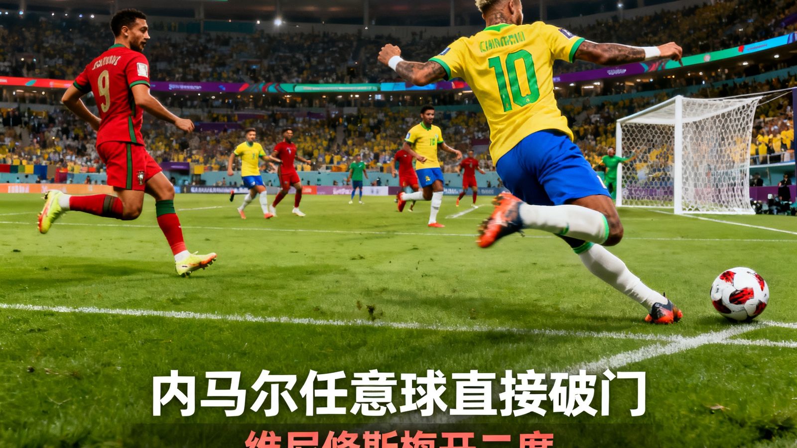 巴西3-0葡萄牙，内马尔任意球直接破门，维尼修斯梅开二度